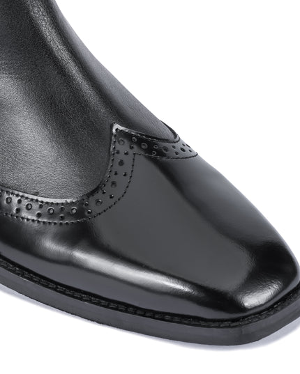 S&B Wing-Tip Cuban Chelsea - Black