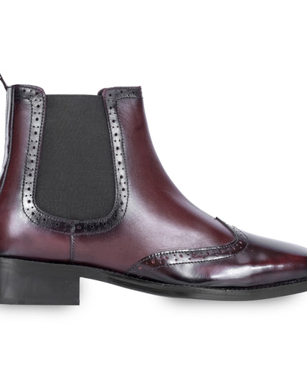 S&B Wing-Tip Cuban Chelsea - Cherry