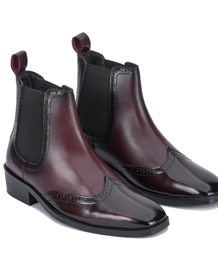 S&B Wing-Tip Cuban Chelsea - Cherry