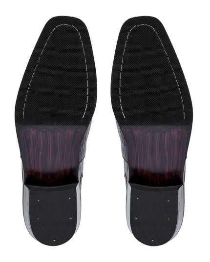 S&B Croco Chelsea with Gold Chain - Cherry