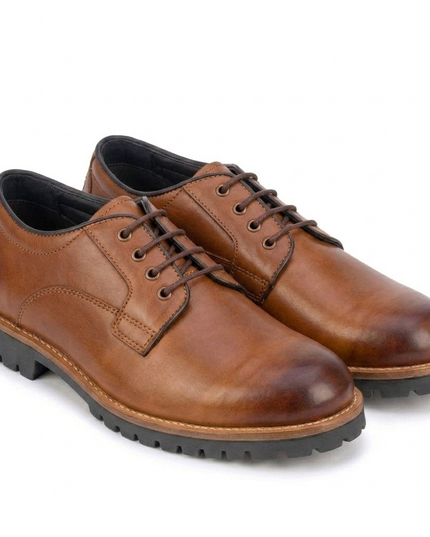 S&B Derby Combo Boot - Brown