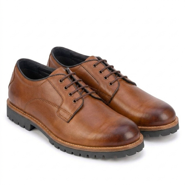 S&B Derby Combo Boot - Brown