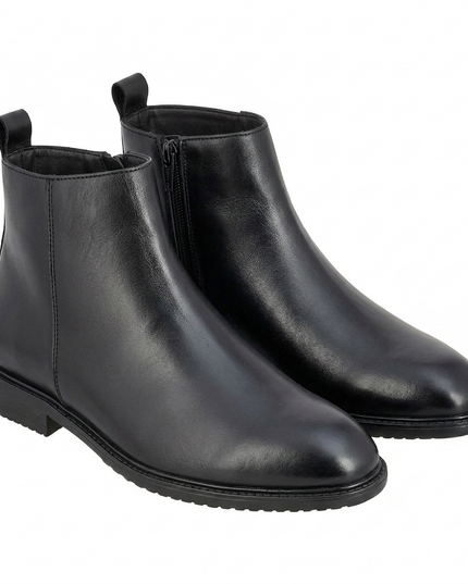 S&B Black Classic Chelsea Boots
