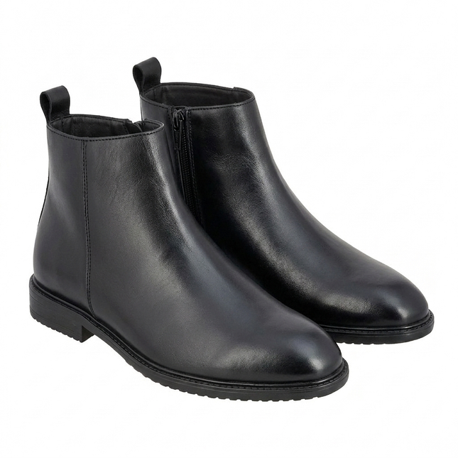 S&B Black Classic Chelsea Boots