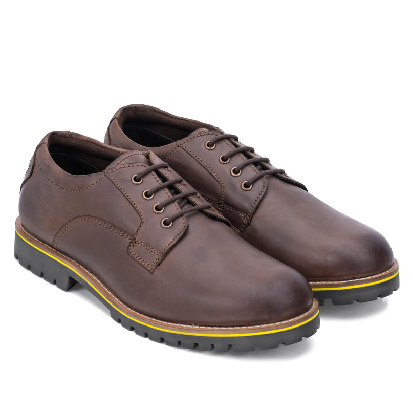 S&B Derby Combo Boot - Brown