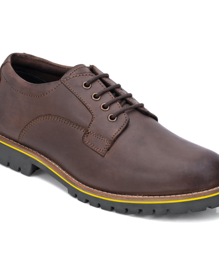 S&B Derby Combo Boot - Brown
