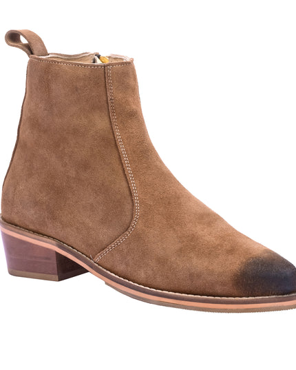 S&B Suede Pointed Chelsea - Beige