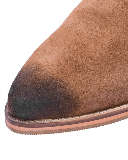 S&B Suede Pointed Chelsea - Beige