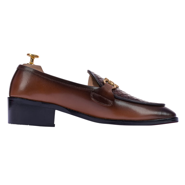 S&B Dual Python Cuban Loafer – Tan