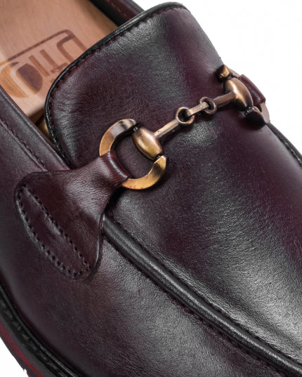 S&B T-Shape Cuban Loafer – Cherry