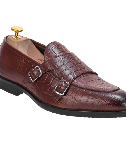 S&B Croco Monk Loafer - Tan