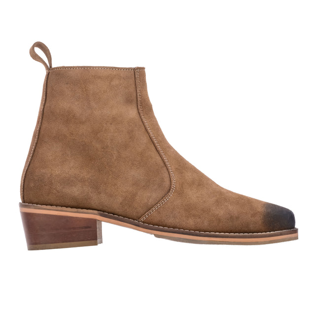 S&B Suede Pointed Chelsea - Beige