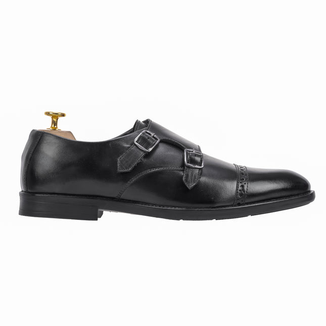 S&B Classic Monk Loafer - Black