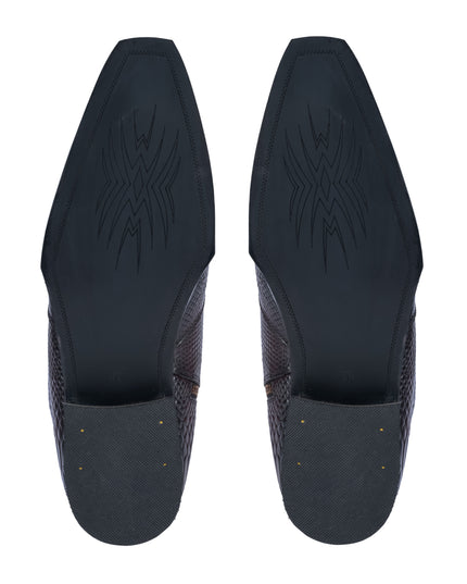 S&B Croco square-Toe Cuban Chelsea - Cherry