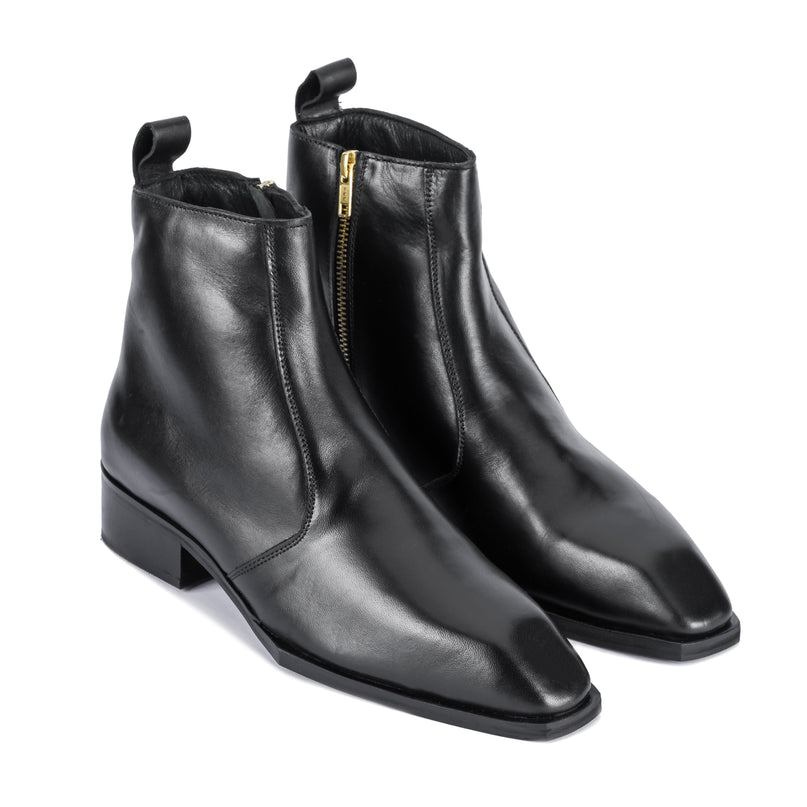 S&B Square-Toe Cuban Chelsea - Black