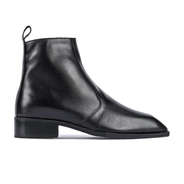 S&B Square-Toe Cuban Chelsea - Black