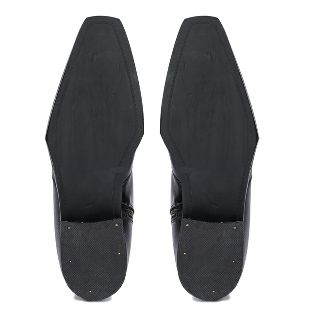 S&B Square-Toe Cuban Chelsea - Black