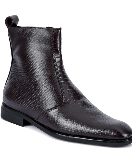 S&B Italian Croco Chelsea - Brown