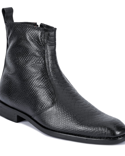 S&B Italian Croco Chelsea - Black