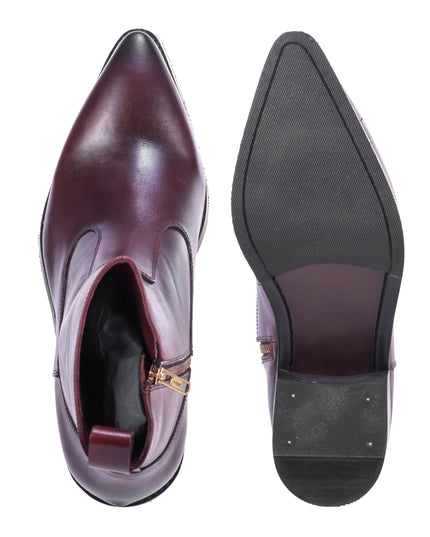S&B Cowboy Pointed Chelsea - Cherry