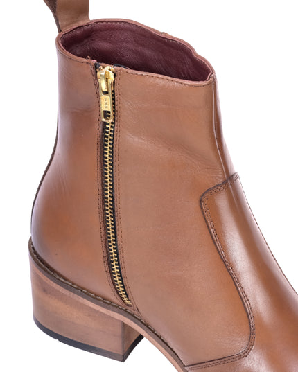 S&B Cowboy Pointed Chelsea - Tan