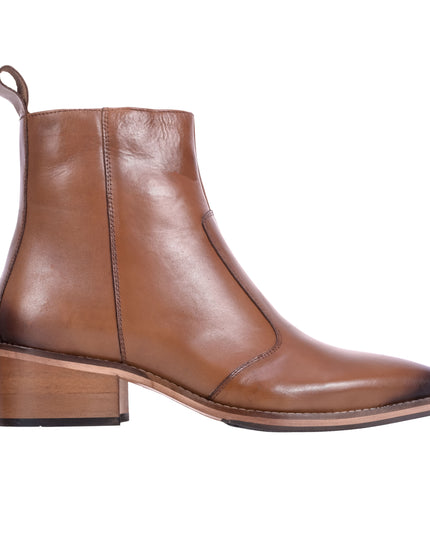 S&B Cowboy Pointed Chelsea - Tan