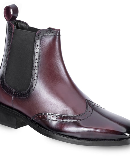 S&B Wing-Tip Cuban Chelsea - Cherry