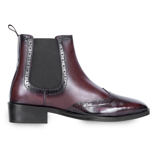 S&B Wing-Tip Cuban Chelsea - Cherry
