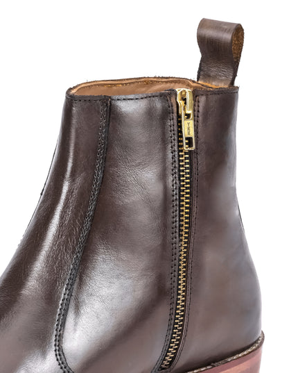 S&B T-Shape Wooden Sole Cuban Chelsea - Brown
