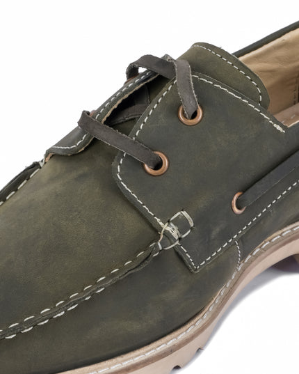 S&B Boat Shoe- Oil Pull Up Leather- Oliver