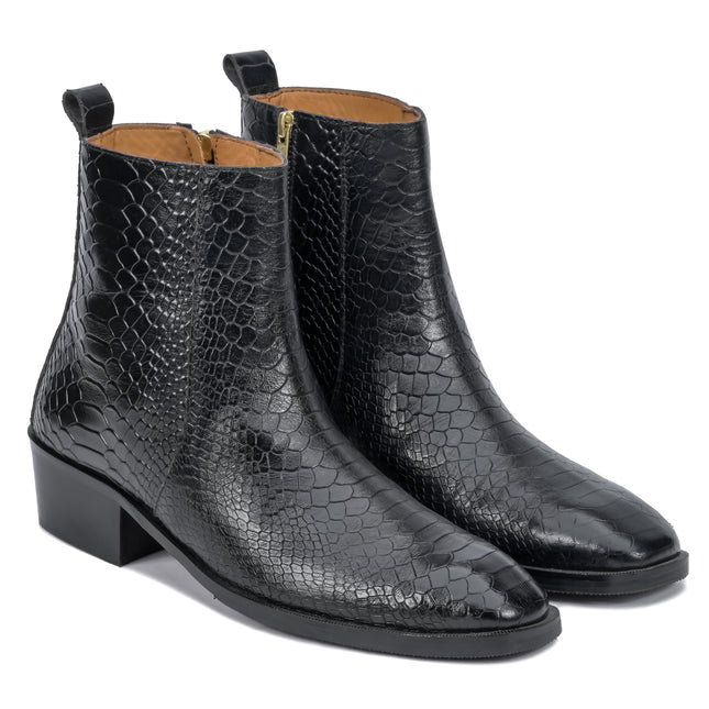 S&B Python Cuban Chelsea - Black