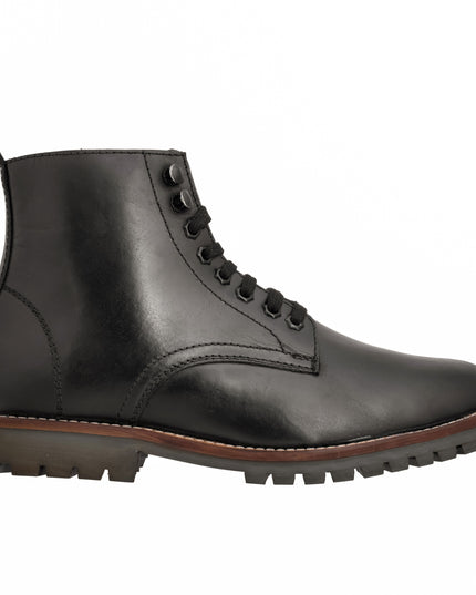 S&B Black Oil Pull-Up Lace-Up Boots