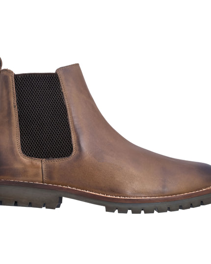 S&B Brown Rugged Chelsea Boots