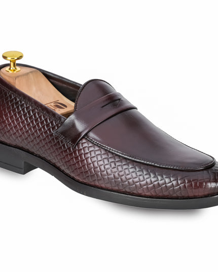 S&B S&B Textured Classic Loafer – Cherry