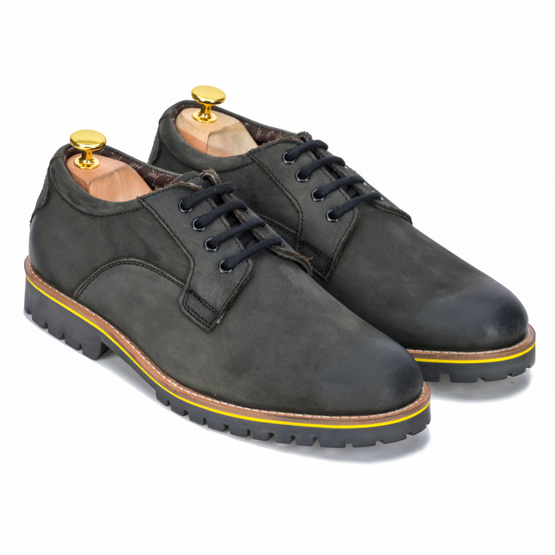 S&B Derby Combo Boot - Brown