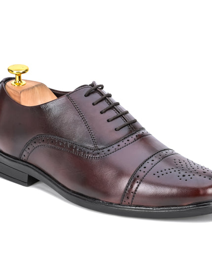 S&B Brogue  Oxford - Cherry