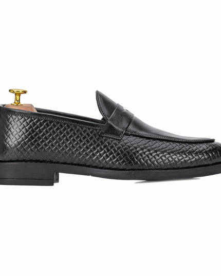 S&B S&B Textured Classic Loafer – Black