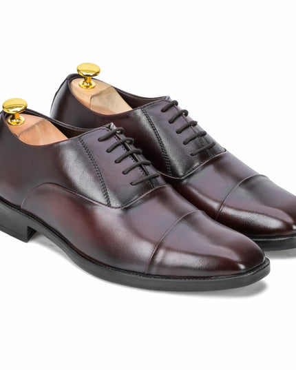 S&B Cap Toe Oxford - Cherry