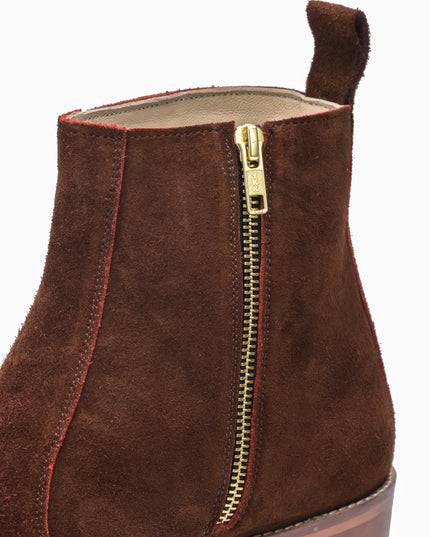 S&B Suede Pointed Chelsea - Brown