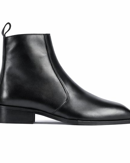 S&B Square-Toe Cuban Chelsea - Black