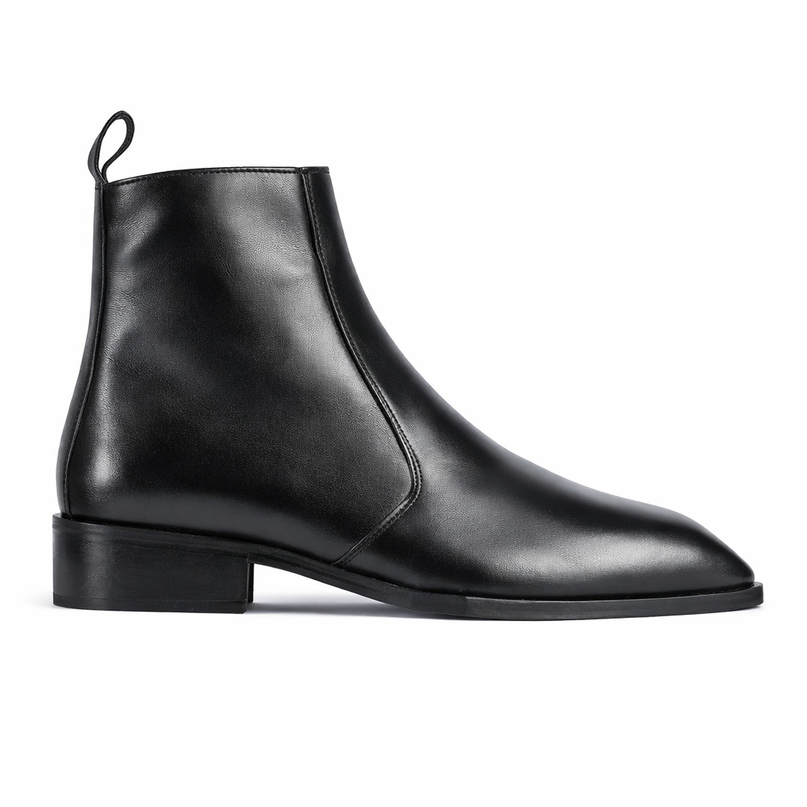 S&B Square-Toe Cuban Chelsea - Black