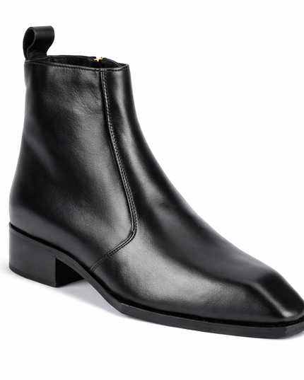 S&B Square-Toe Cuban Chelsea - Black