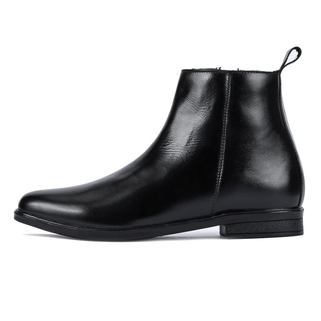 S&B Round Toe Chelsea with Zip - Black