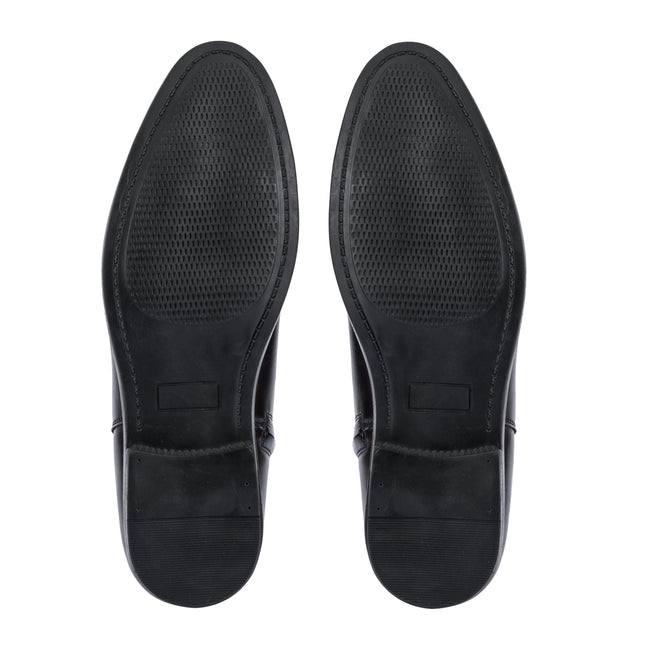 S&B Round Toe Chelsea with Zip - Black