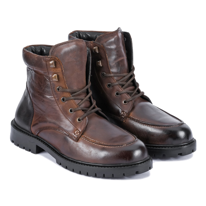 S&B Moc-Toe Boot -Brown