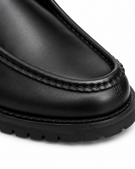 S&B Black Heritage Boat Shoes