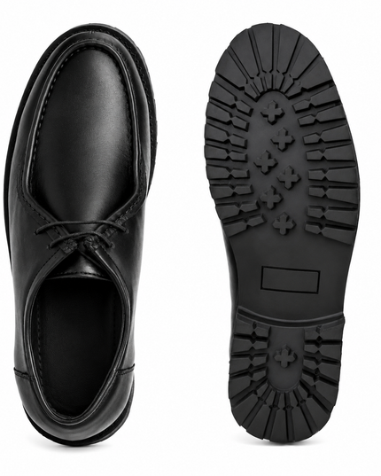 S&B Black Heritage Boat Shoes