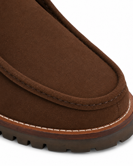 S&B Brown Suede Heritage Boat Shoes