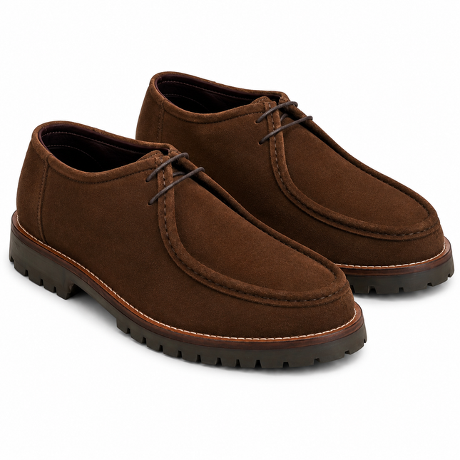 S&B Brown Suede Heritage Boat Shoes