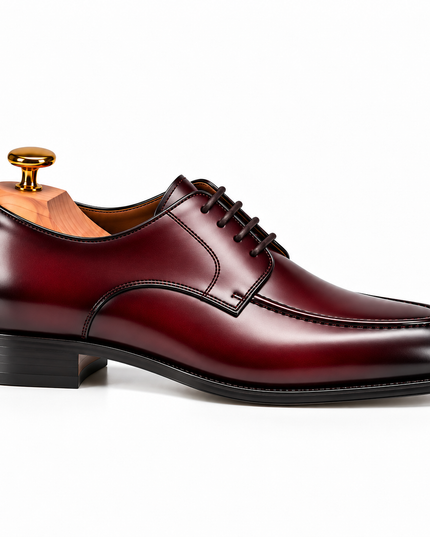 S&B Apron-Toe Derby Shoe-Cherry